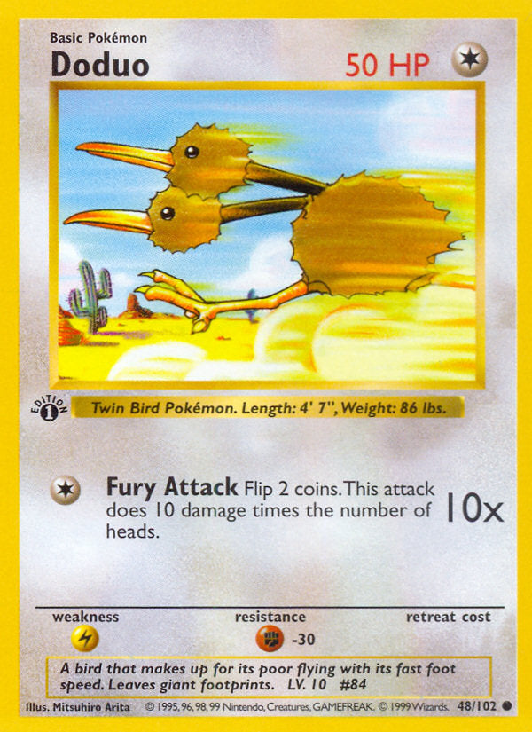Base set Doduo #48/102 first edition
